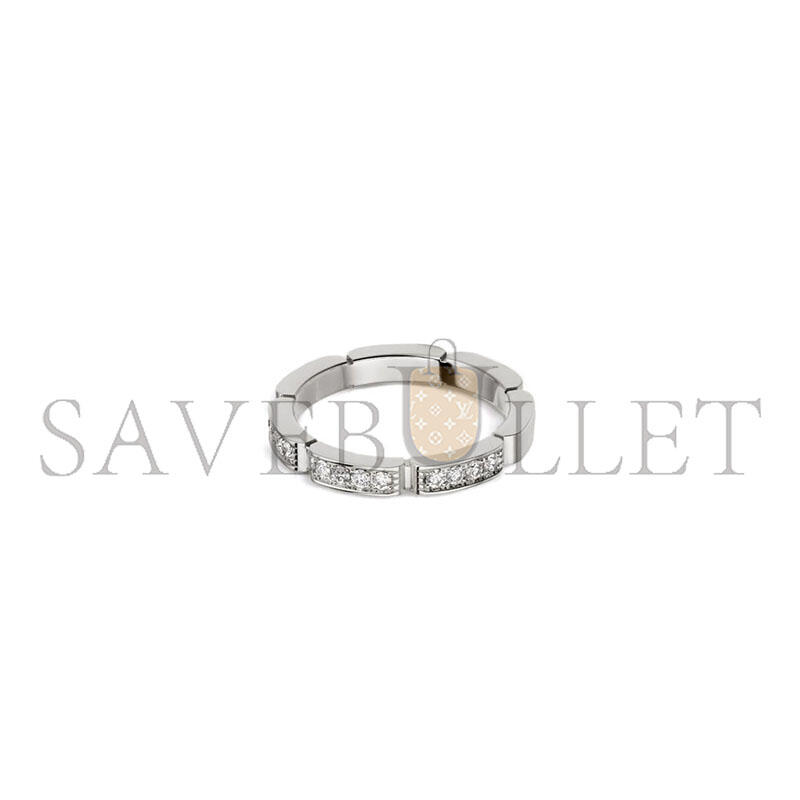 Ca*t1er maillon panthÈre wedding band, half-paved b4221000